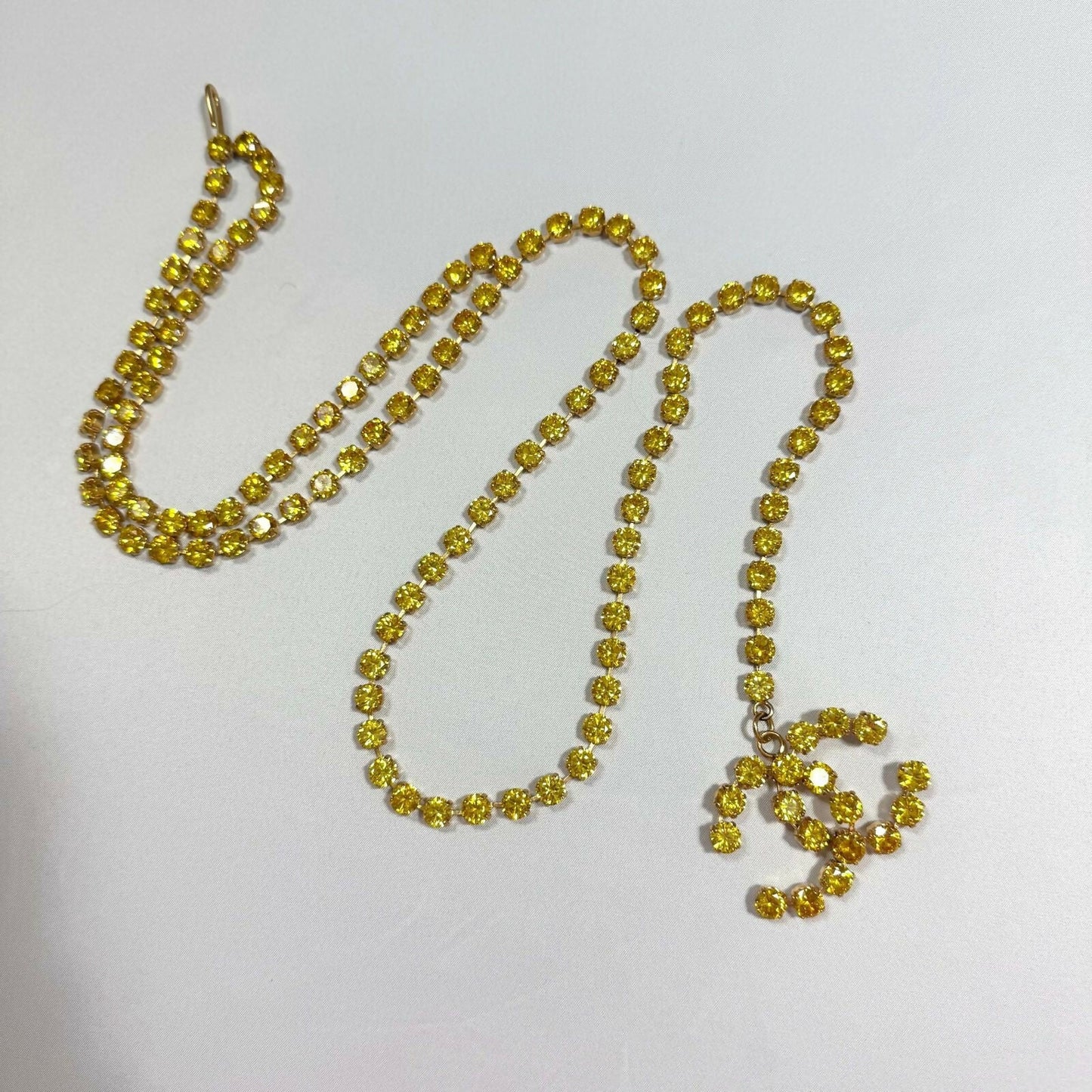 Chanel 1995 Vintage Barbie Yellow Dangle Belt