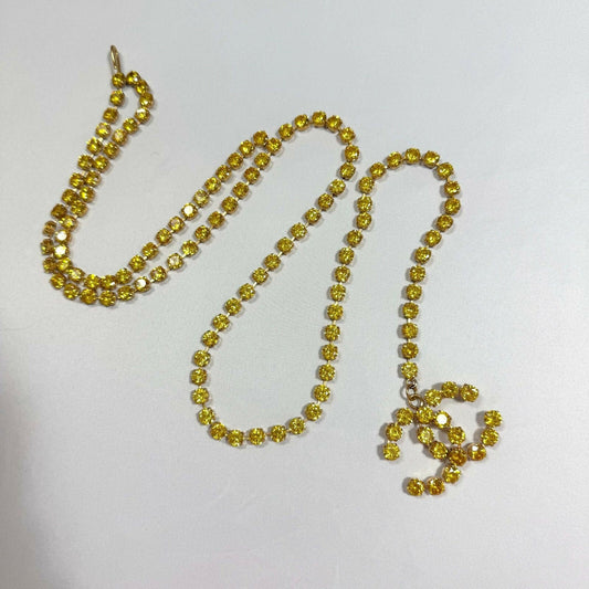 Chanel 1995 Vintage Barbie Yellow Dangle Belt
