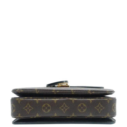 LOUIS VUITTON Braided Metis Pochette Monogram Canvas Crossbody Bag Brown