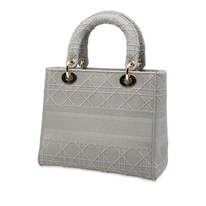 Dior Lady Dior Cannage Canvas 2way Bag