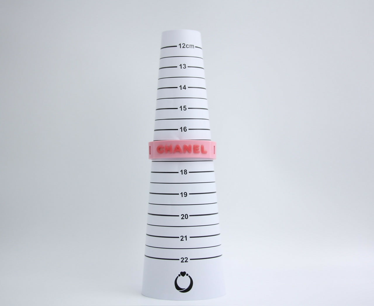 Chanel Vintage 99P Rubber Pink with Peach Wording Bracelet