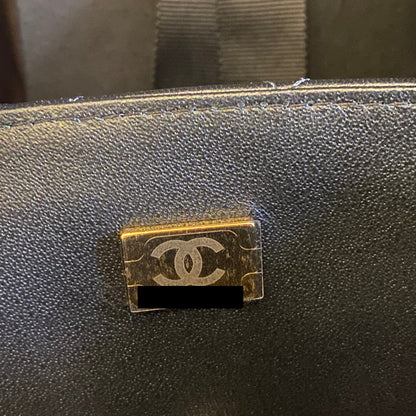 Chanel 21K Top Handle Mini Rectangular Flap Bag Black