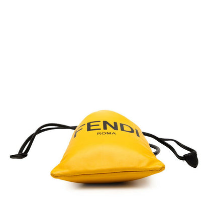Fendi Logo Leather Phone Pouch