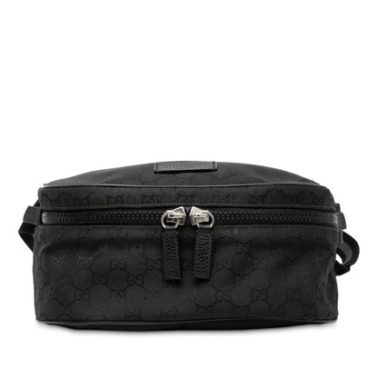 Gucci GG Nylon Nylon Leather Belt Bag
