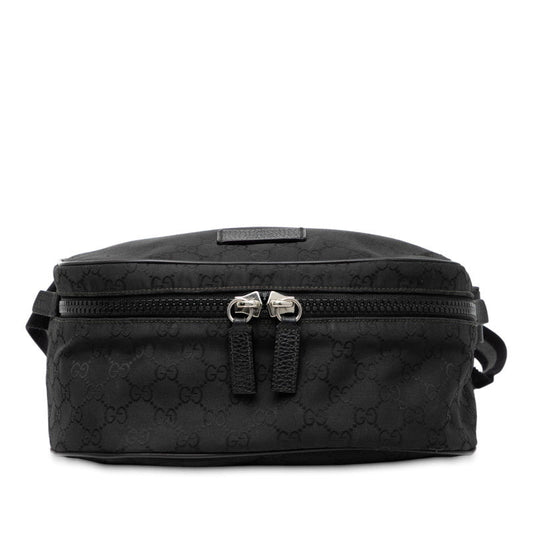 Gucci GG Nylon Nylon Leather Belt Bag