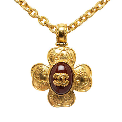 Chanel Gripoix Coco Mark Flower Necklace