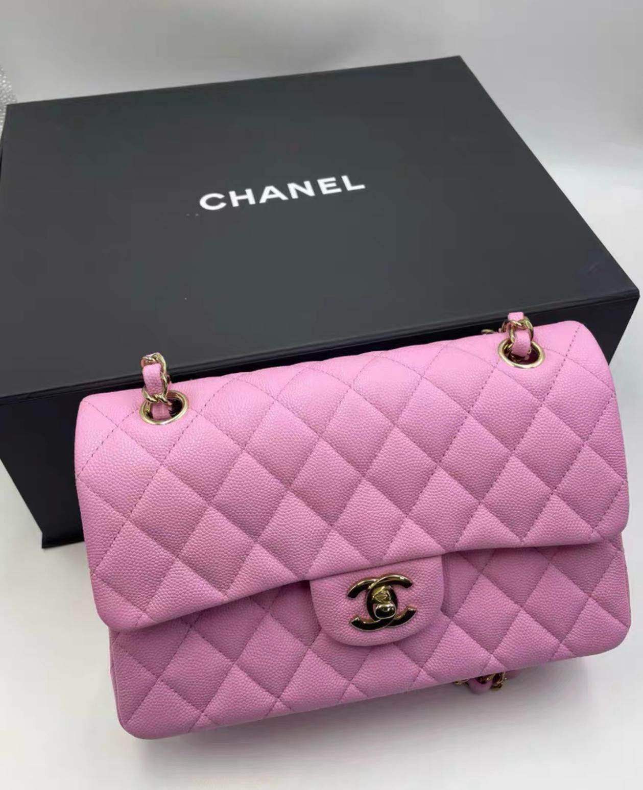 Chanel 23P Pink Caviar Leather Flap Bag