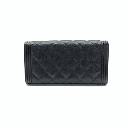 Chanel Boy Caviar Long Wallet