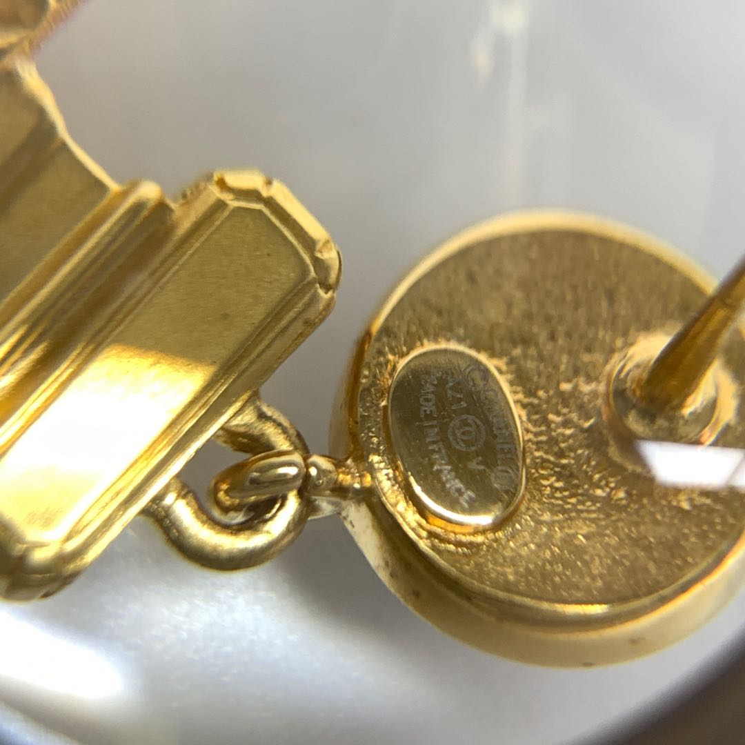 Chanel Perfume Bottle Pearl Strass Earrings