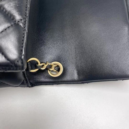 Chanel 21B Pearl Crush Mini Square Flap Bag Black