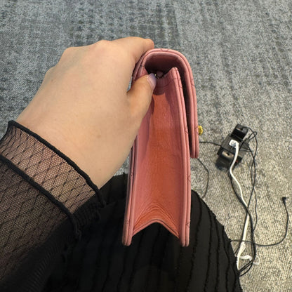 Vintage Chanel Pink CC Double Turn Lock Bag
