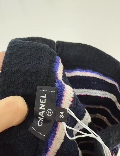 Chanel 24P Pink & Purple knitted Skirt