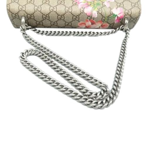 GUCCI Dionysus Medium Blooms GG Supreme Canvas Shoulder Bag Beige 400249