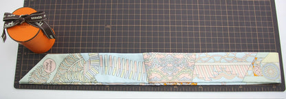 Hermes De l'Ombrelle aux Silk Twilly Pale Pink Sky Orange