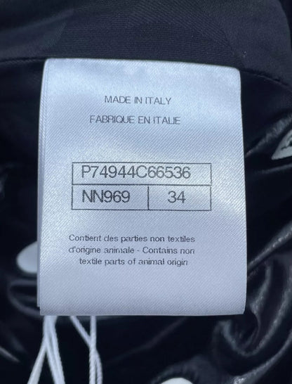 Chanel 23S black & white leather dress