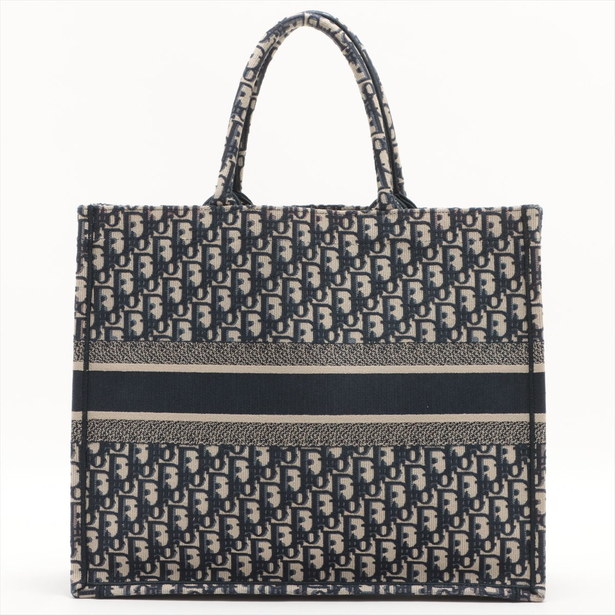 Christian Dior Large Navy Oblique Book Tote Bag