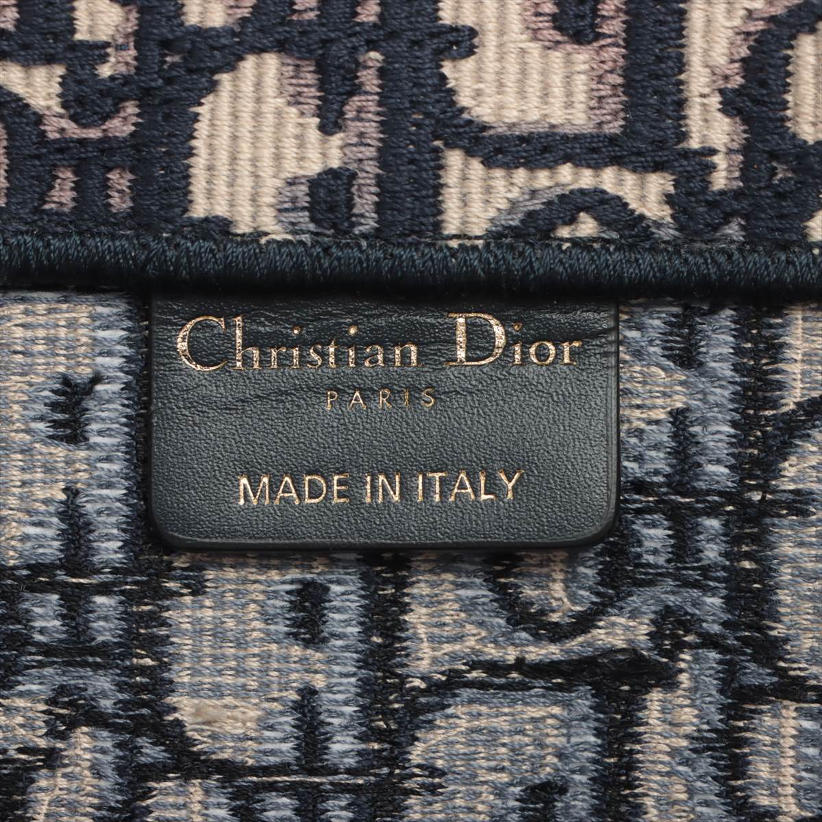 Christian Dior Large Navy Oblique Book Tote Bag