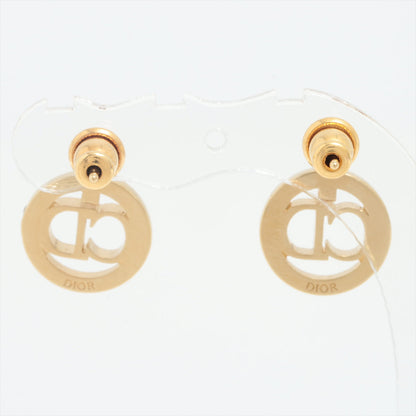 Dior Round CD Pink Rhinestone Earrings (Costume Jewellery)