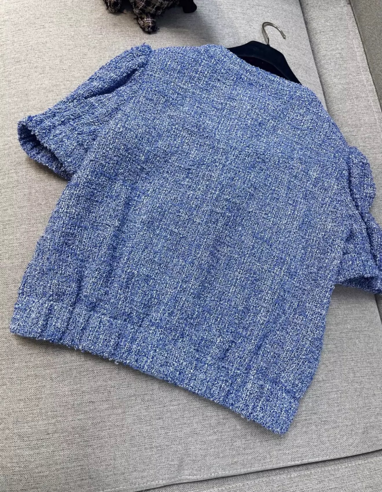 Chanel 24P Blue tweed cardigan