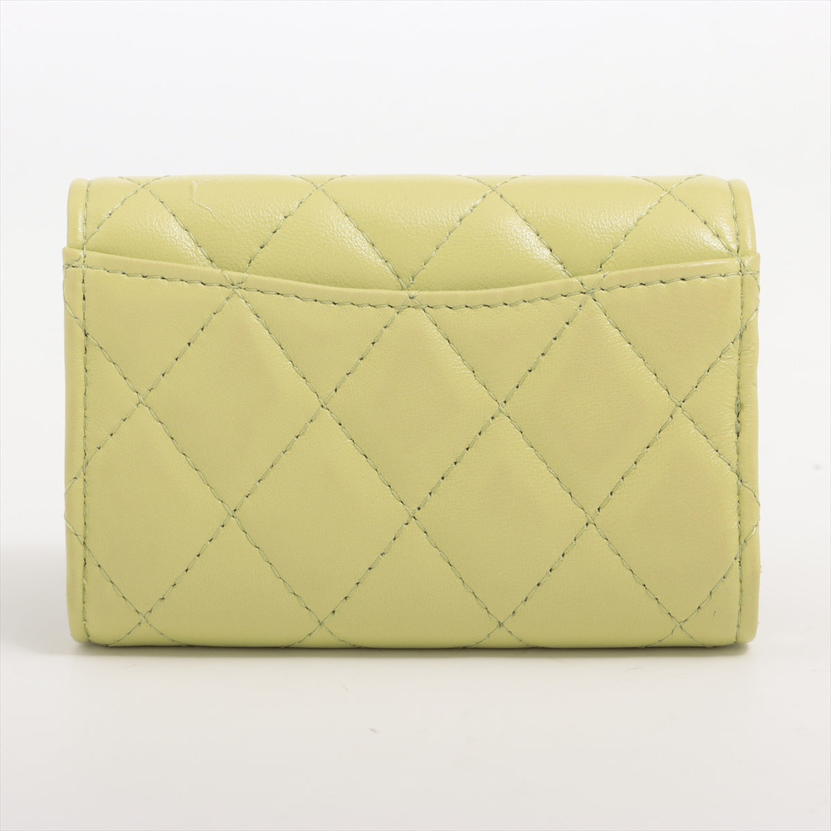 Chanel Lambskin 4 Ring Light Green Keyholder Microchipped