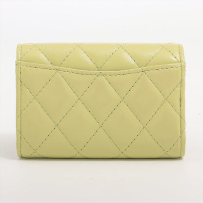 Chanel Lambskin 4 Ring Light Green Keyholder Microchipped