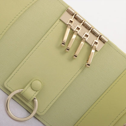 Chanel Lambskin 4 Ring Light Green Keyholder Microchipped