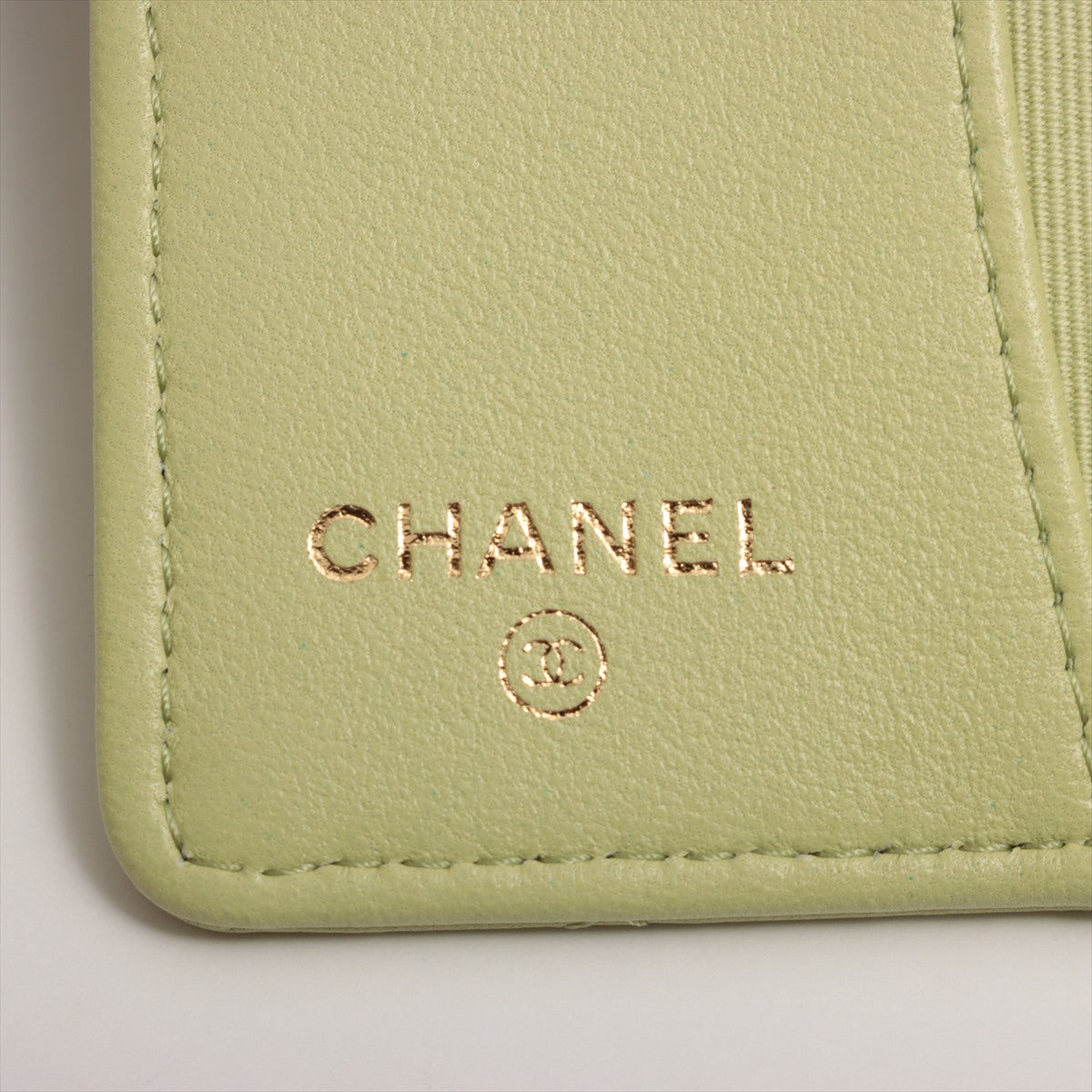 Chanel Lambskin 4 Ring Light Green Keyholder Microchipped
