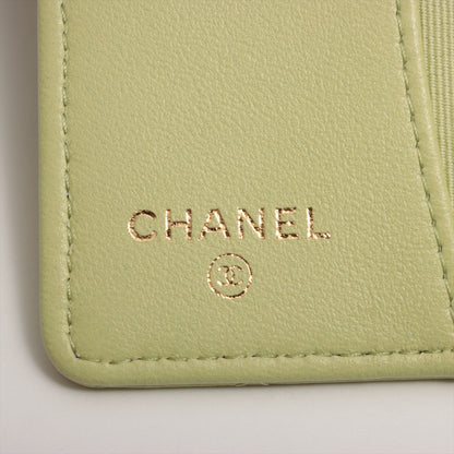 Chanel Lambskin 4 Ring Light Green Keyholder Microchipped