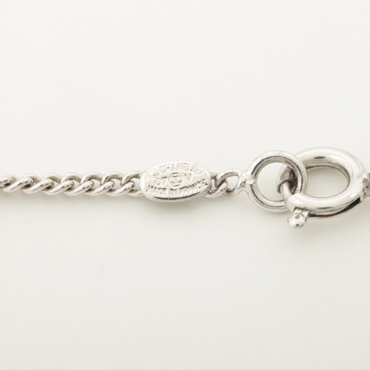 Chanel CC Silver Rhinestone Necklace (Costume Jewellery)