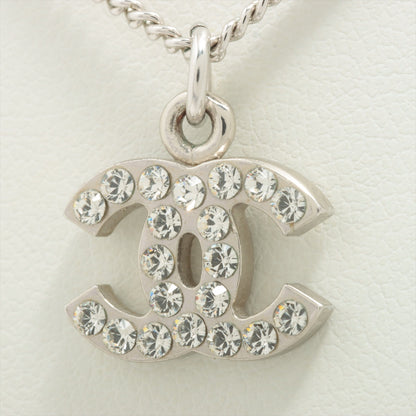 Chanel CC Silver Rhinestone Necklace (Costume Jewellery)