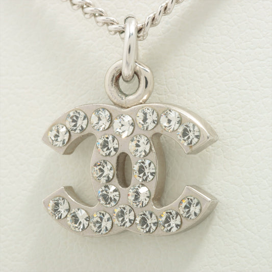Chanel CC Silver Rhinestone Necklace (Costume Jewellery)