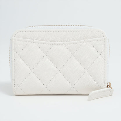 Chanel Caviar Coin case White
