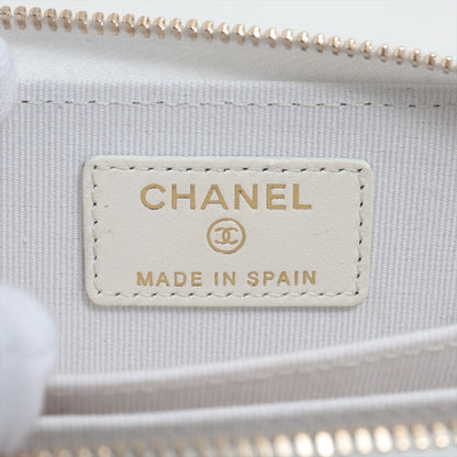 Chanel Caviar Coin case White