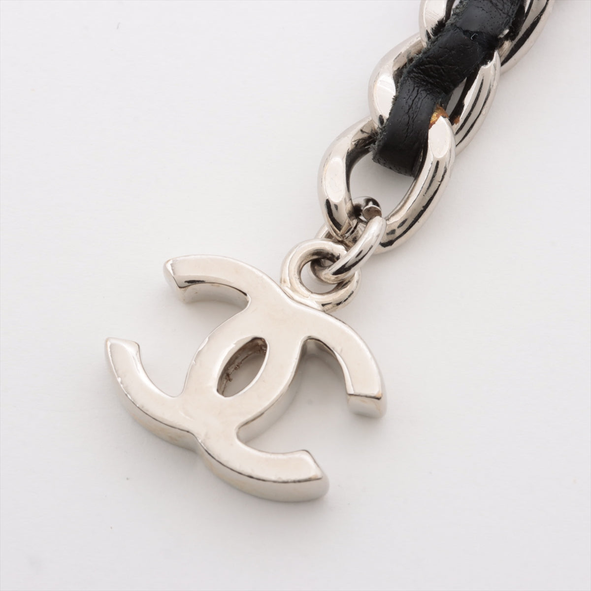 Chanel Logo Chain Black Belt 98cm