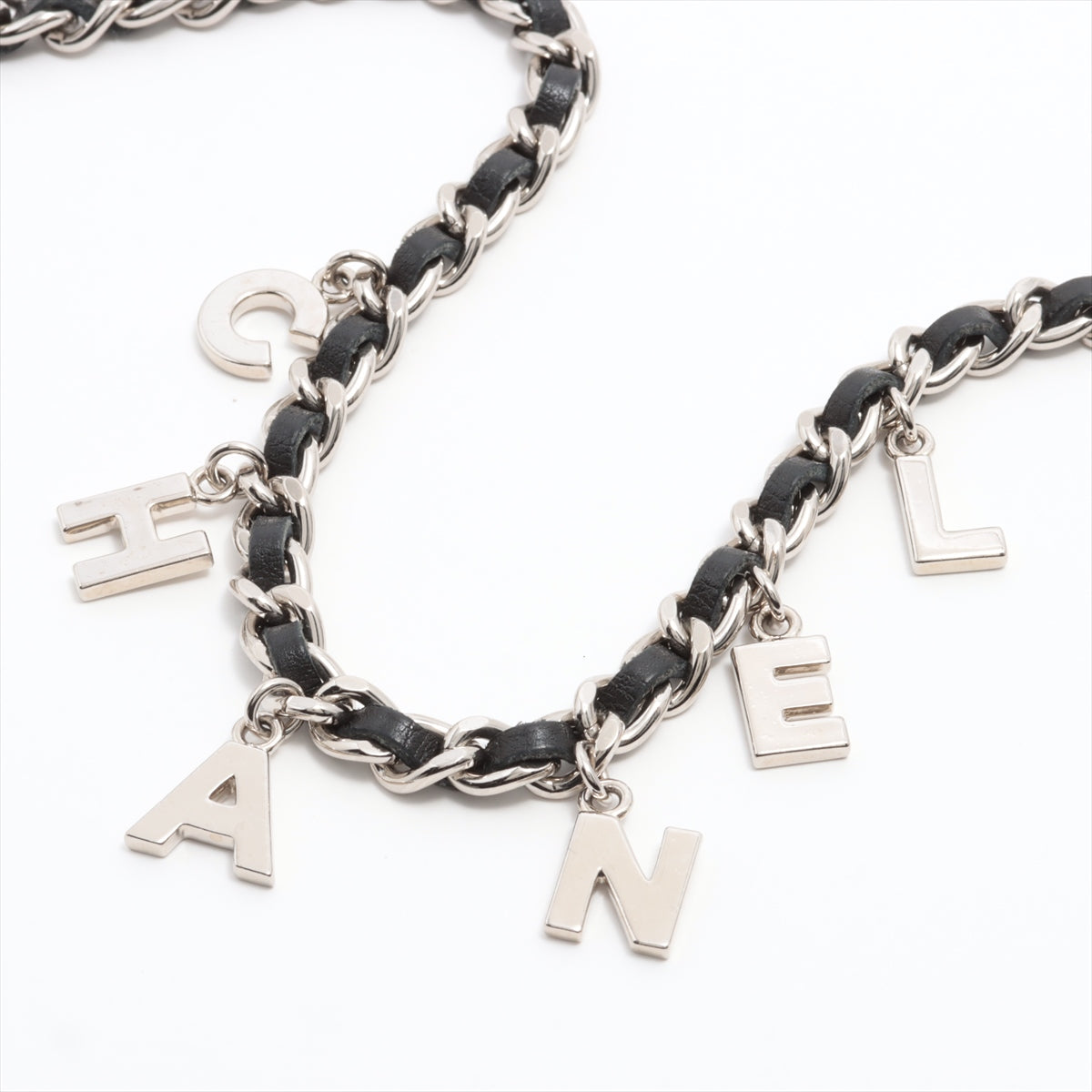 Chanel Logo Chain Black Belt 98cm