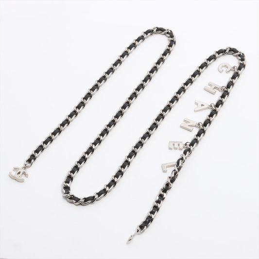 Chanel Logo Chain Black Belt 98cm