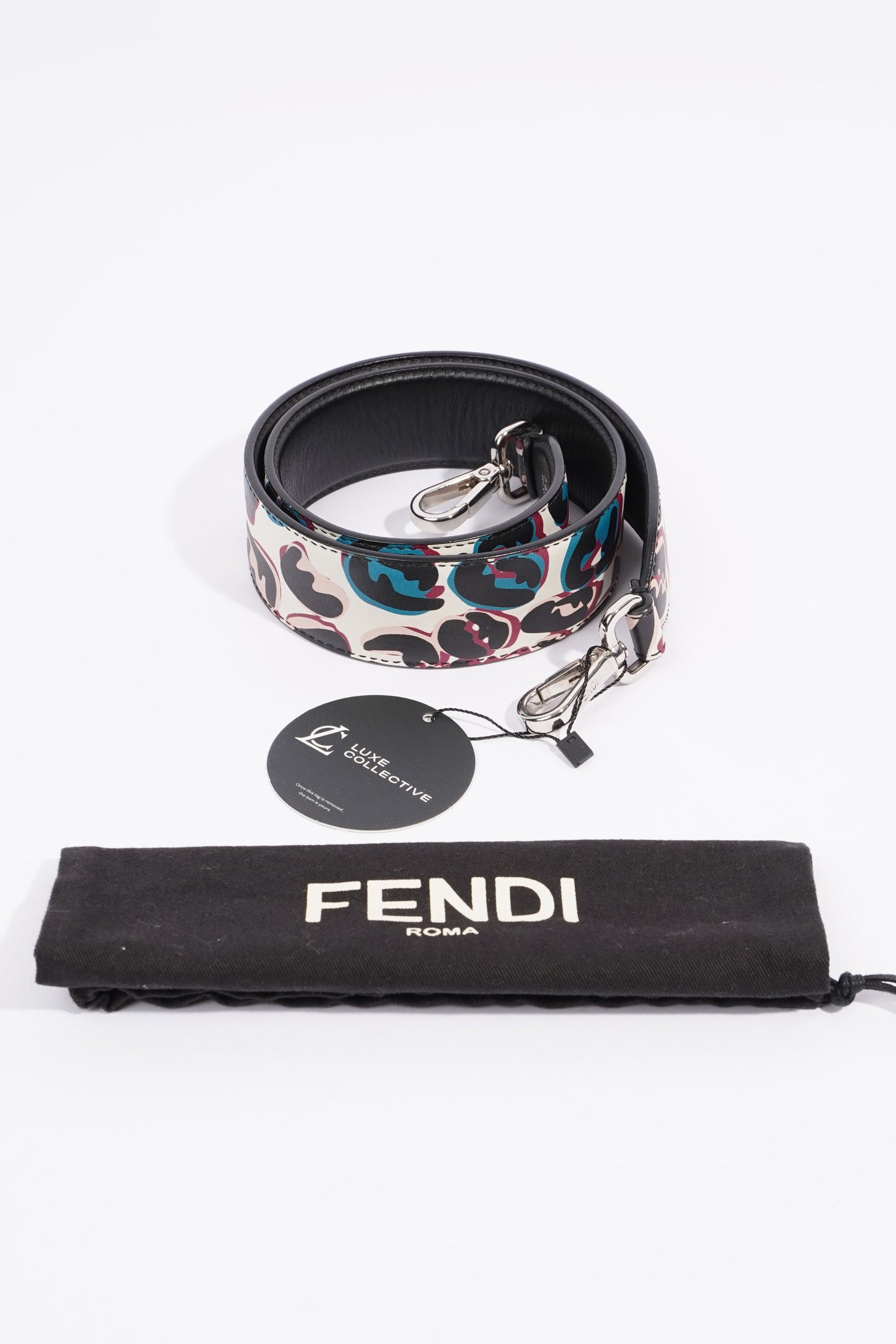 Fendi Strap You Multi FF Print / Black Leather