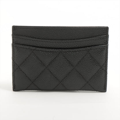 Chanel Flat Caviar Black Gold Cardholder