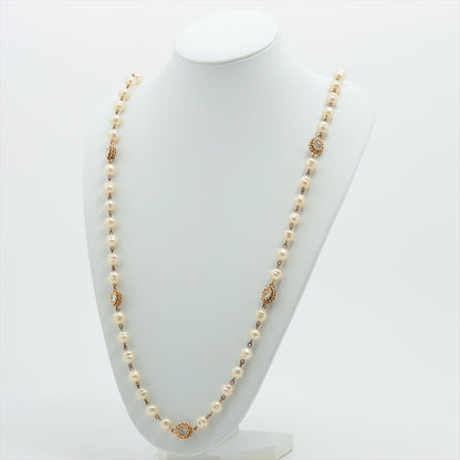 Chanel Coco Pearl Long Necklace Costume Jewellery