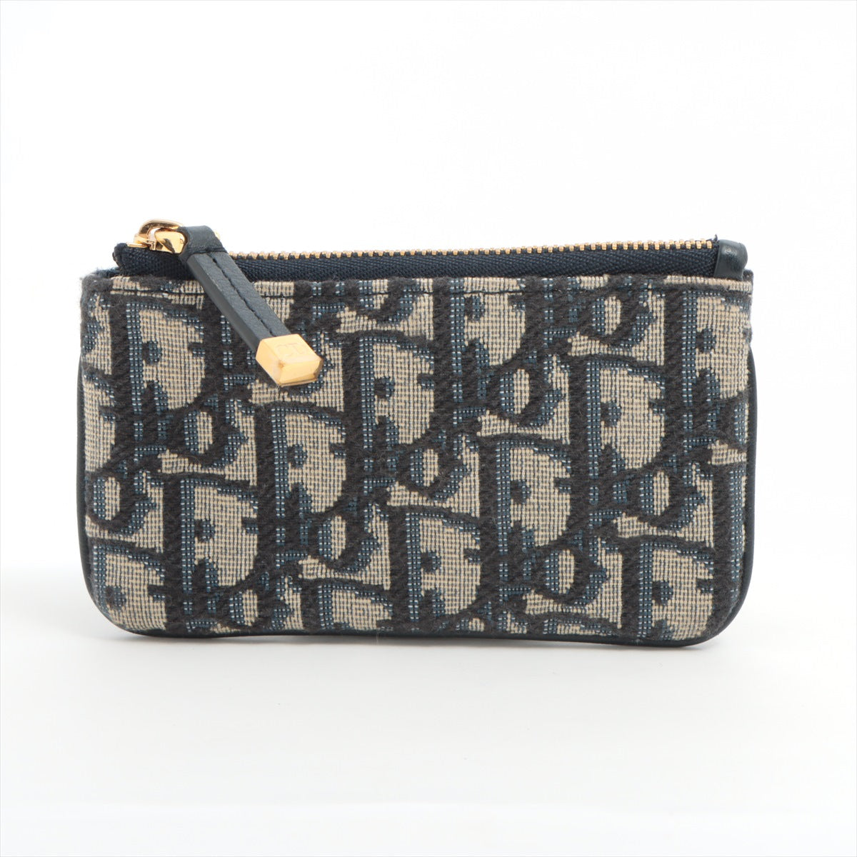 Dior Oblique Navy Canvas Key Pouch