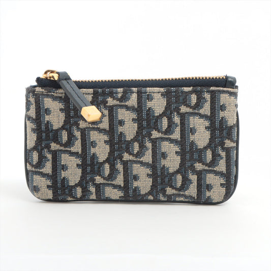 Dior Oblique Navy Canvas Key Pouch