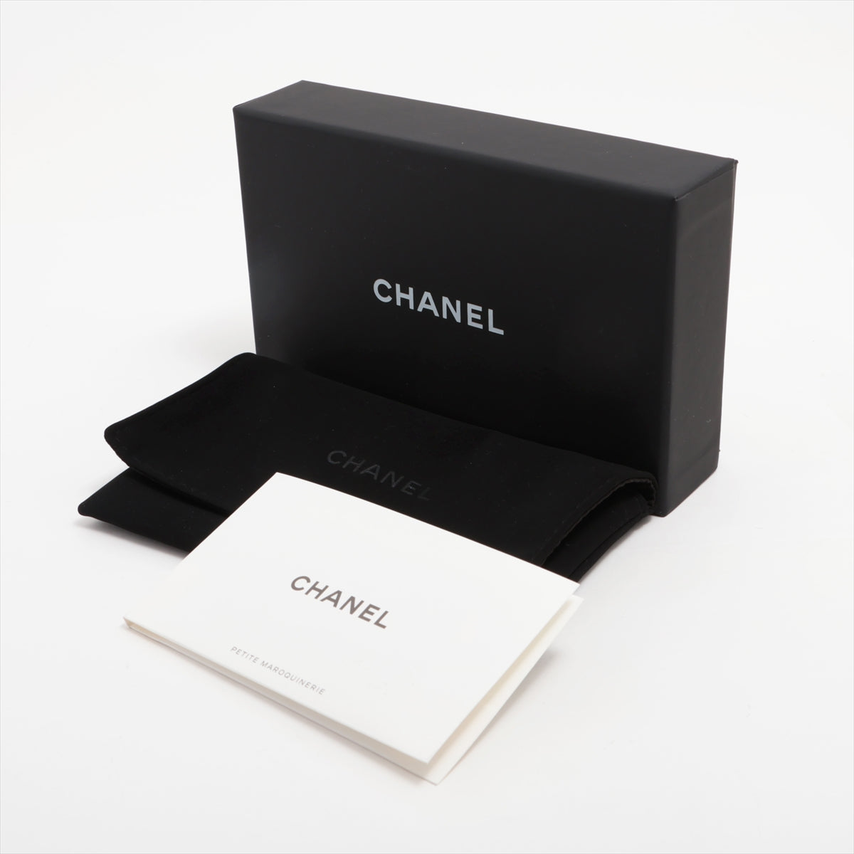 Chanel Black Caviar Zipper Card Case