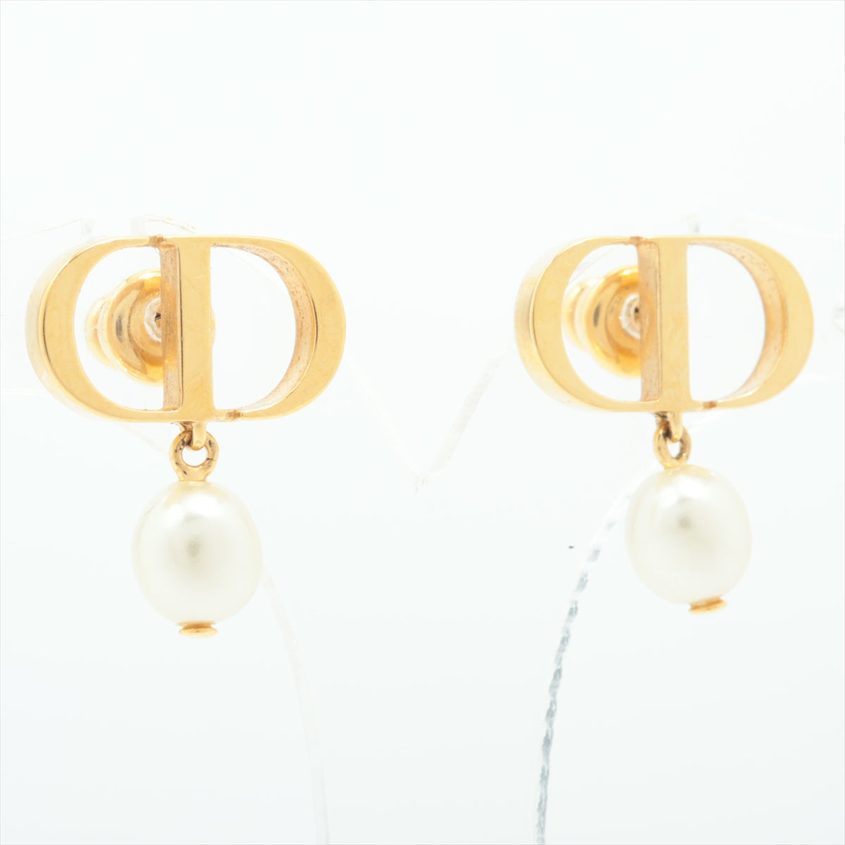 Christian Dior CD Petit Pearl Gold Earrings Costume Jewellery