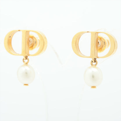 Christian Dior CD Petit Pearl Gold Earrings Costume Jewellery