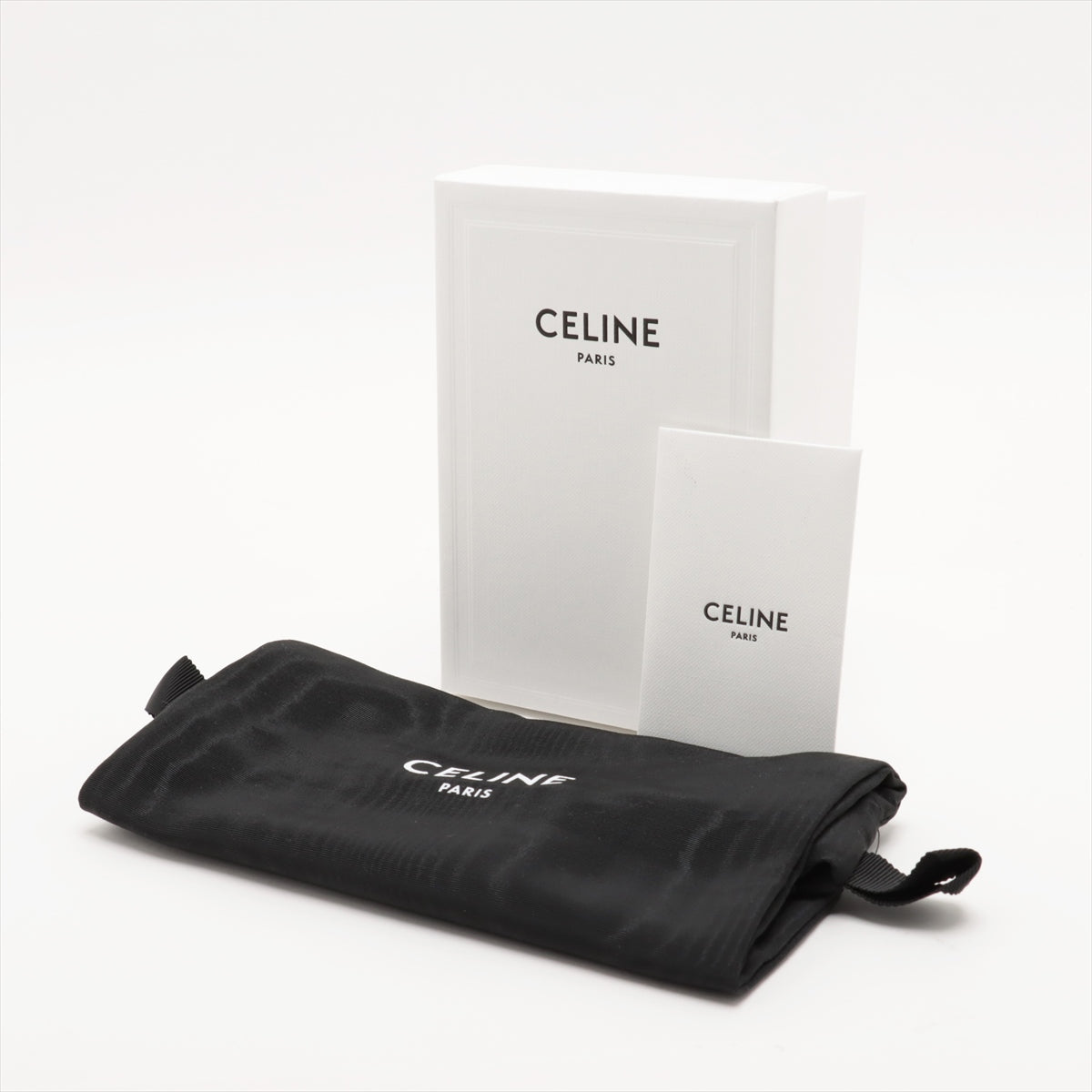 Celine Triomphe Brown Plaid Compact Wallet