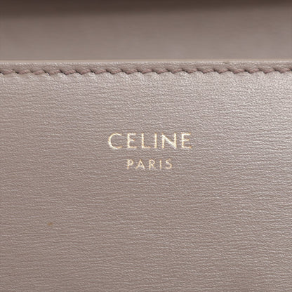 CELINE Triomphe Leather Large Long Wallet Taupe