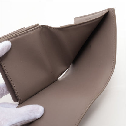 CELINE Triomphe Leather Compact Wallet