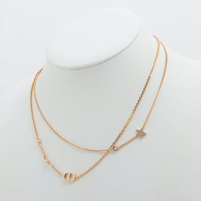 Christian Dior CD Star Rhinestone Gold Necklace Costume Jewellery
