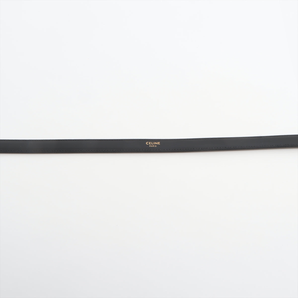 Celine Triomphe Black Leather Belt 75cm
