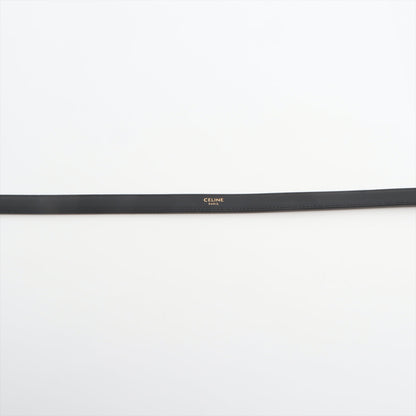 Celine Triomphe Black Leather Belt 75cm